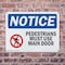 Signmission Pedestrians Must Use Main Door OSHA Notice Sign, Plastic, 14in W x 10in L, 2PK OS-2PACK-NS-P-1014-L-17163 - alternate 5
